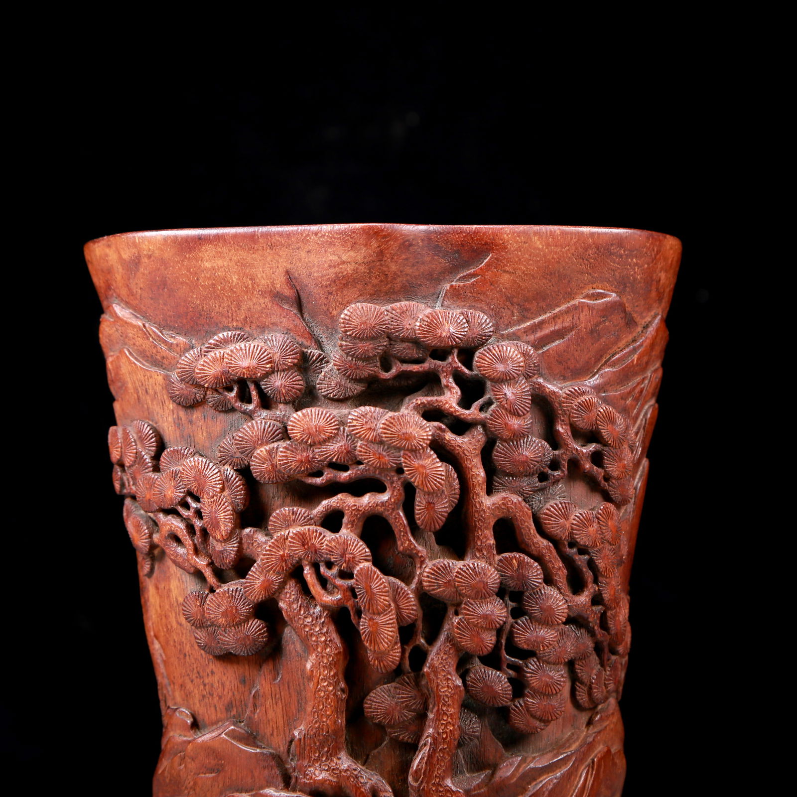 An Exquisite Boxwood Landscape Pattern Brush Pot - 2