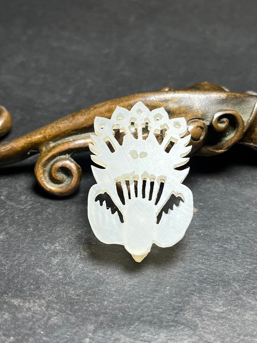 An Exquisite White Jade Phoenix Pattern Ornament - 5
