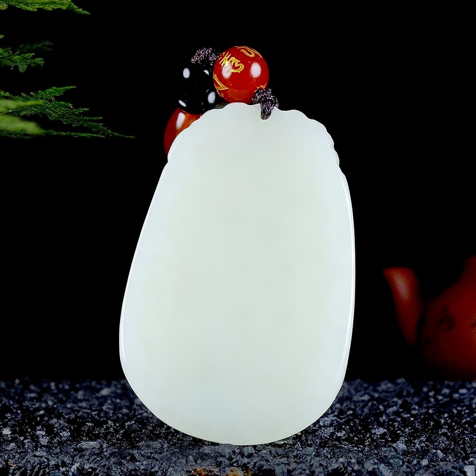 An Exquisite White Jade Golden Toad Pattern Pendant - 4