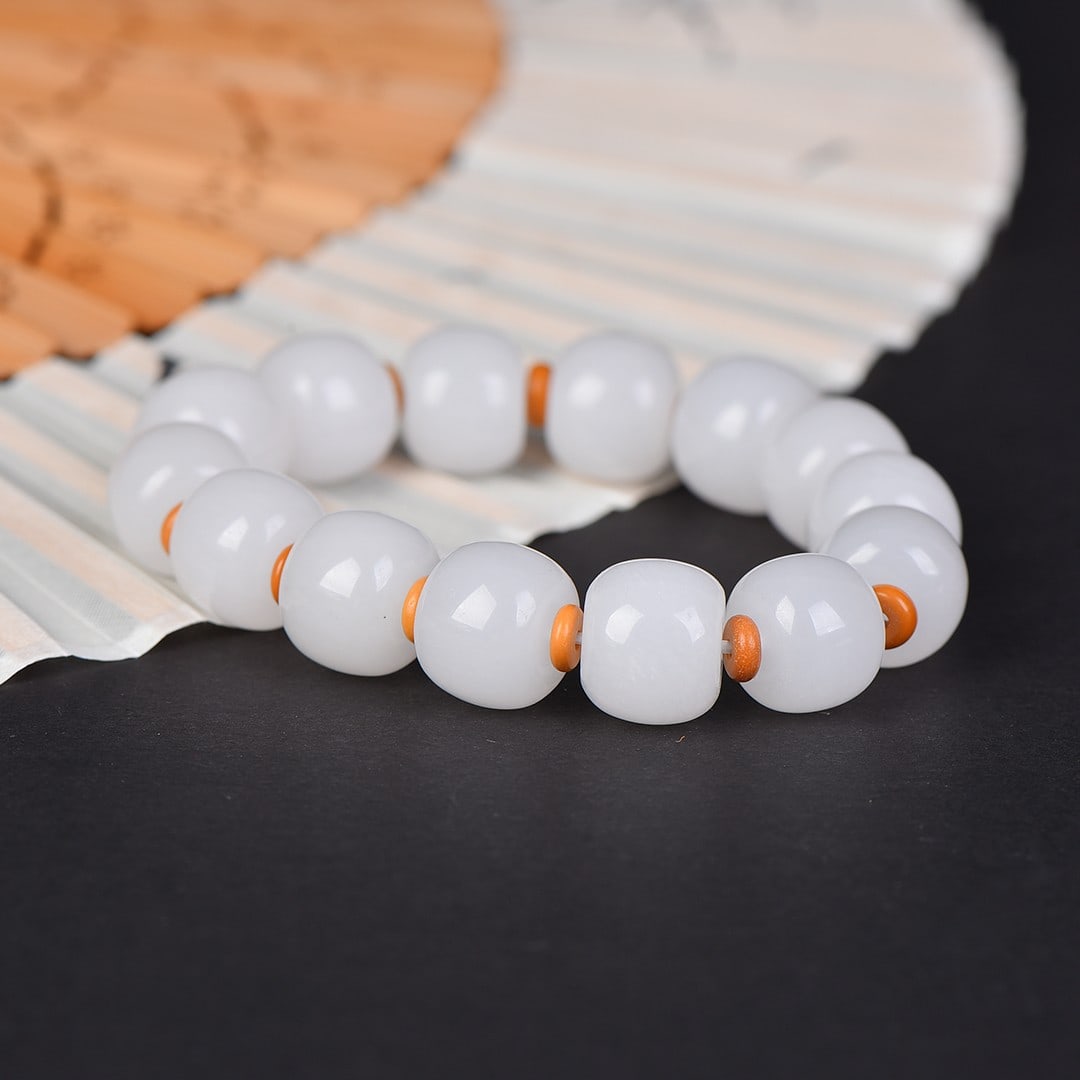 An Exquisite White Jade Bracelets - 6