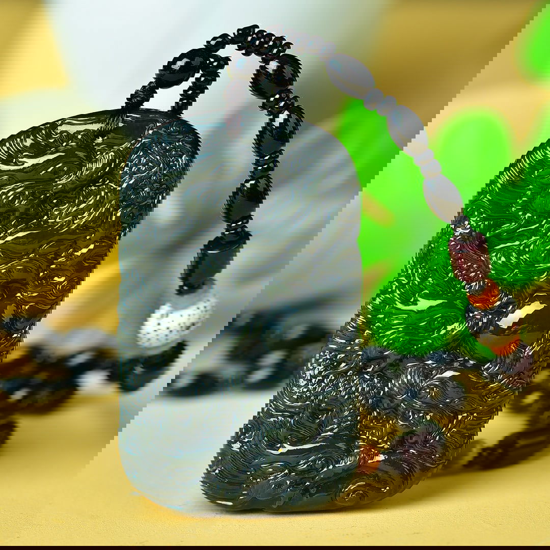 An Exquisite Jasper Dragon Pattern Pendant - 3
