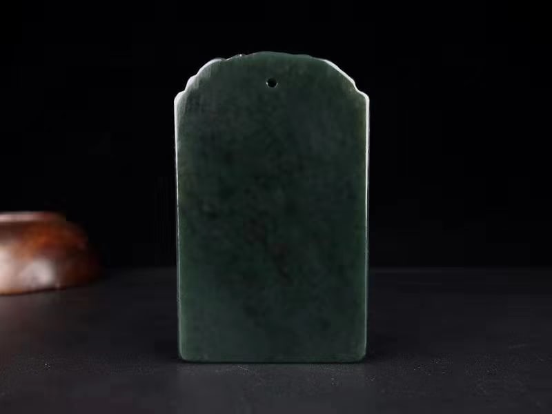 An Exquisite Cyan jade Tiger Pattern Pendant - 4