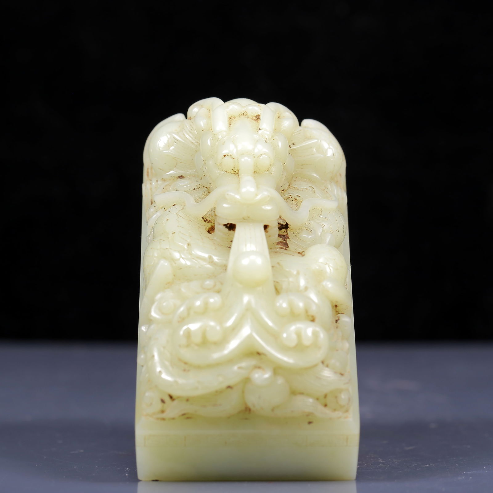 An Exquisite White Jade Dragon Pattern Seal - 2