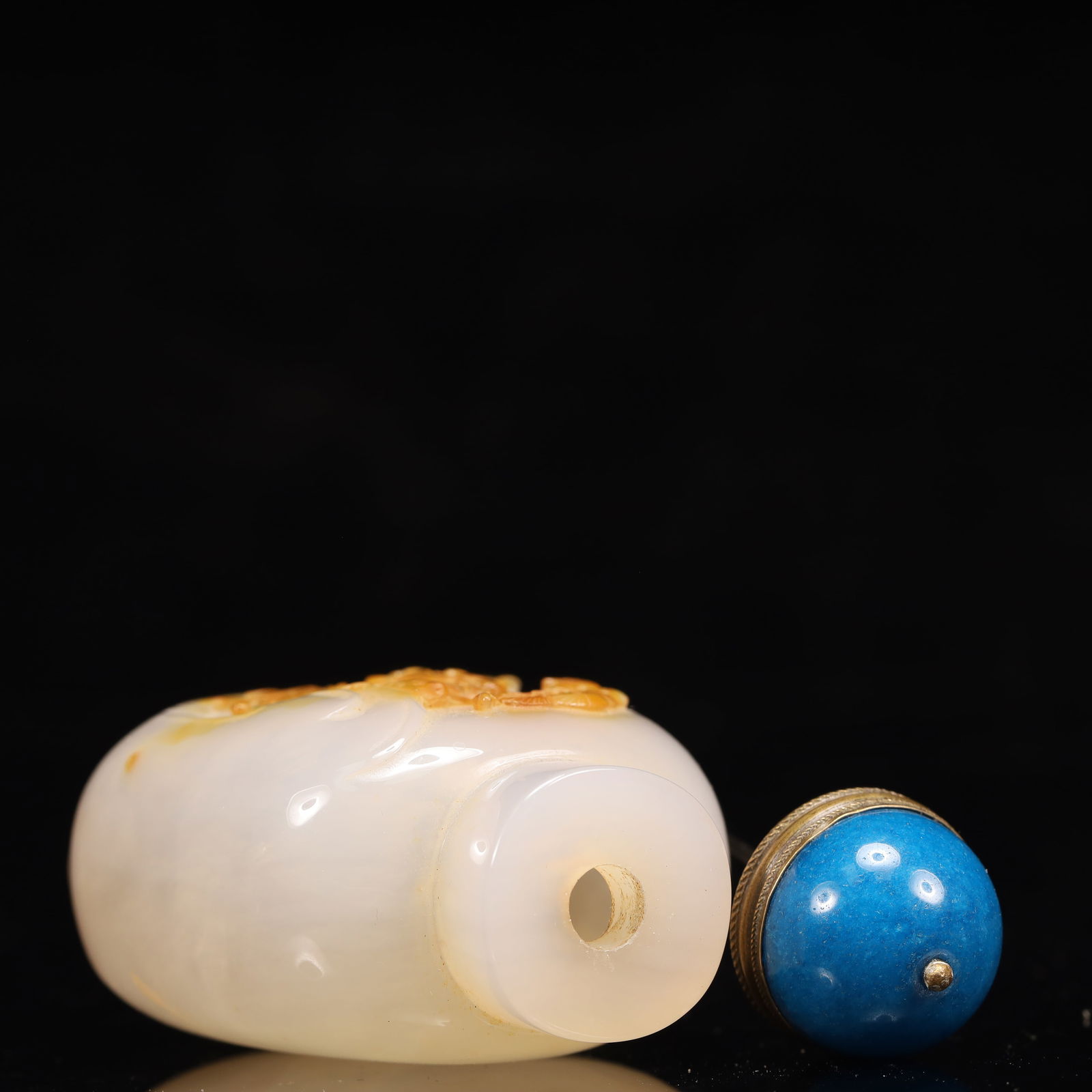 An Exquisite Agate Monkey Pattern Snuff Bottle - 8