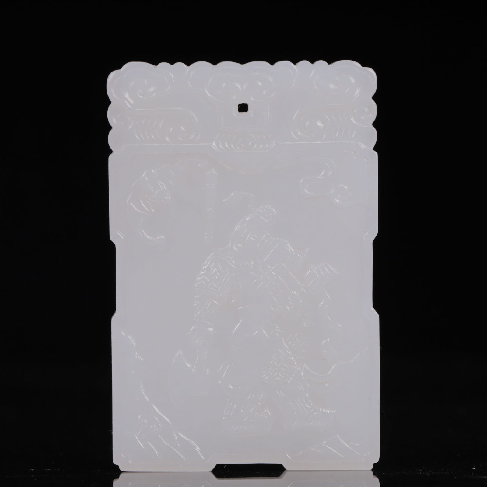 An Exquisite White Jade Figure Pattern Pendant (1 of 4)