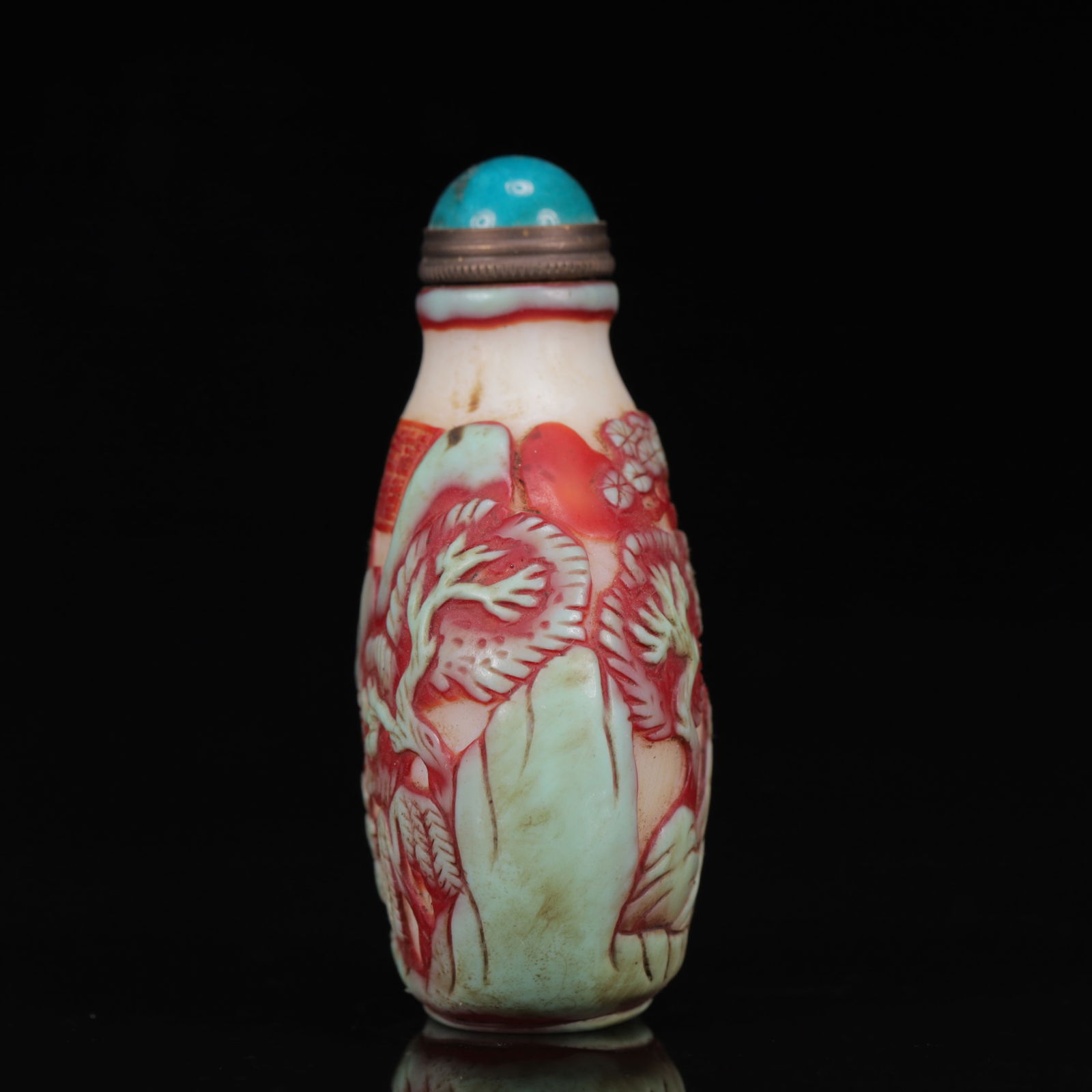 An Exquisite Glass Figure Pattern Snuff Bottle - 3