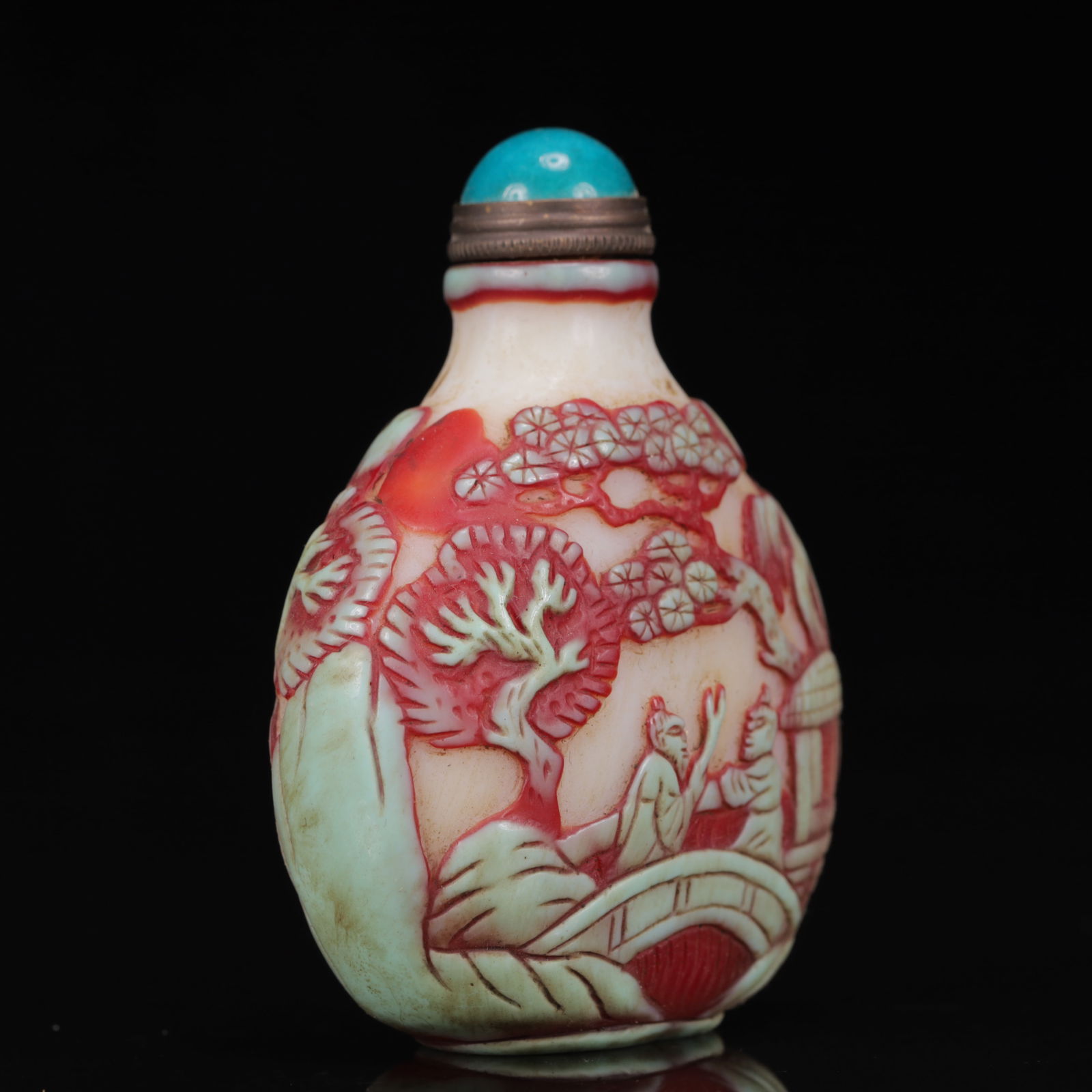 An Exquisite Glass Figure Pattern Snuff Bottle - 4