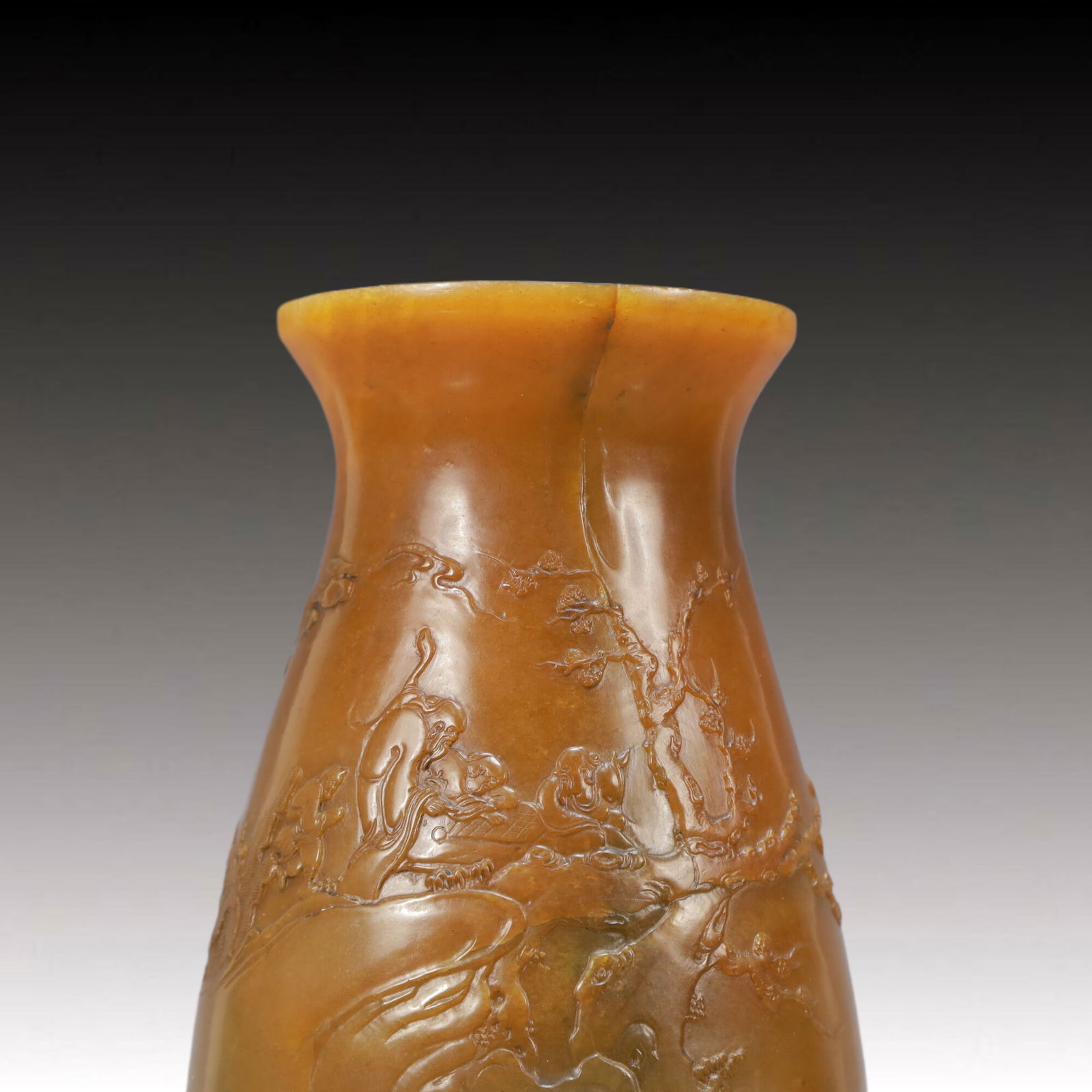 An Exquisite Shoushan Stone Figure Pattern Vase - 2