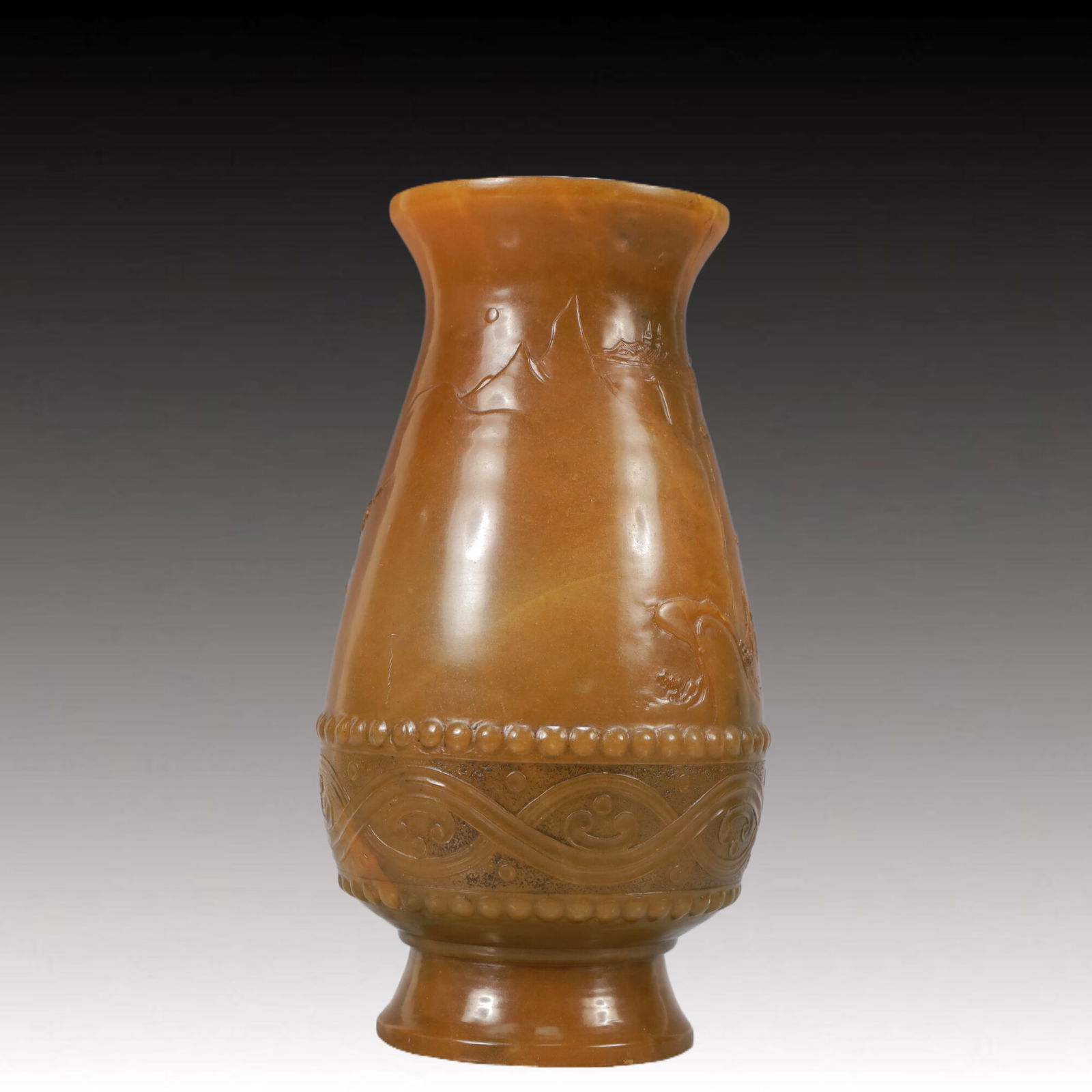 An Exquisite Shoushan Stone Figure Pattern Vase - 6