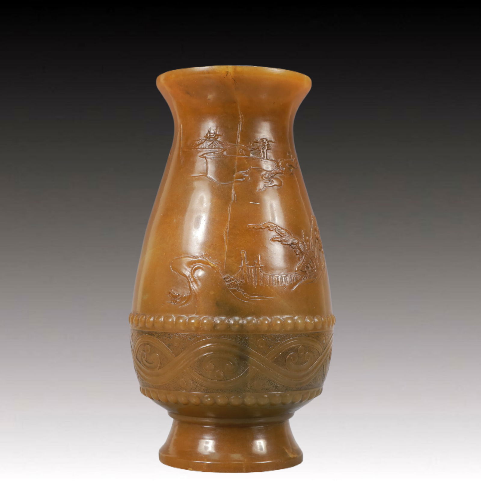 An Exquisite Shoushan Stone Figure Pattern Vase - 7