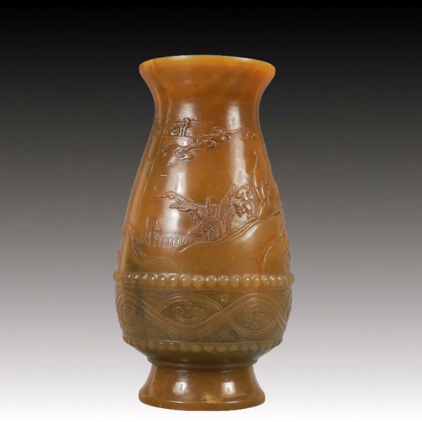 An Exquisite Shoushan Stone Figure Pattern Vase - 8