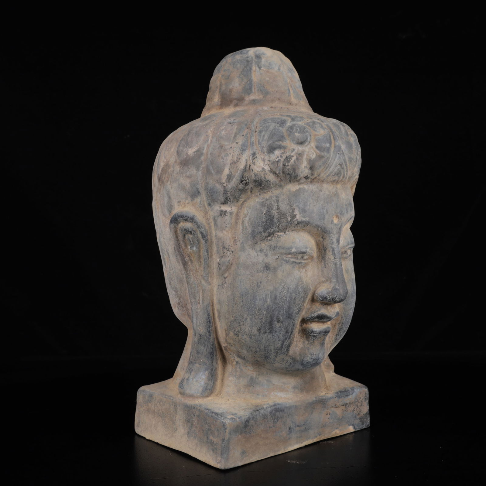 An Exquisite Limestone Buddha head - 5