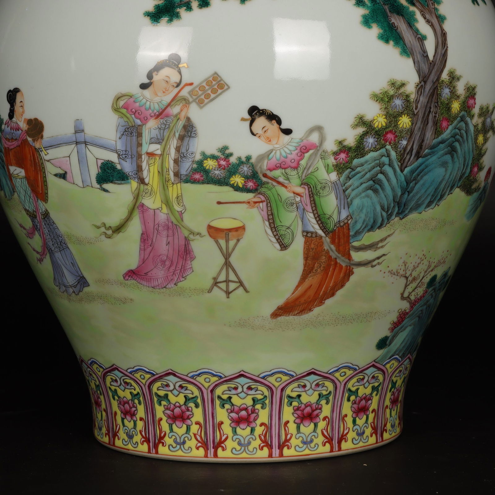 A Rare Ruby Red Glazed Figure and Story Pattern Jar - 4