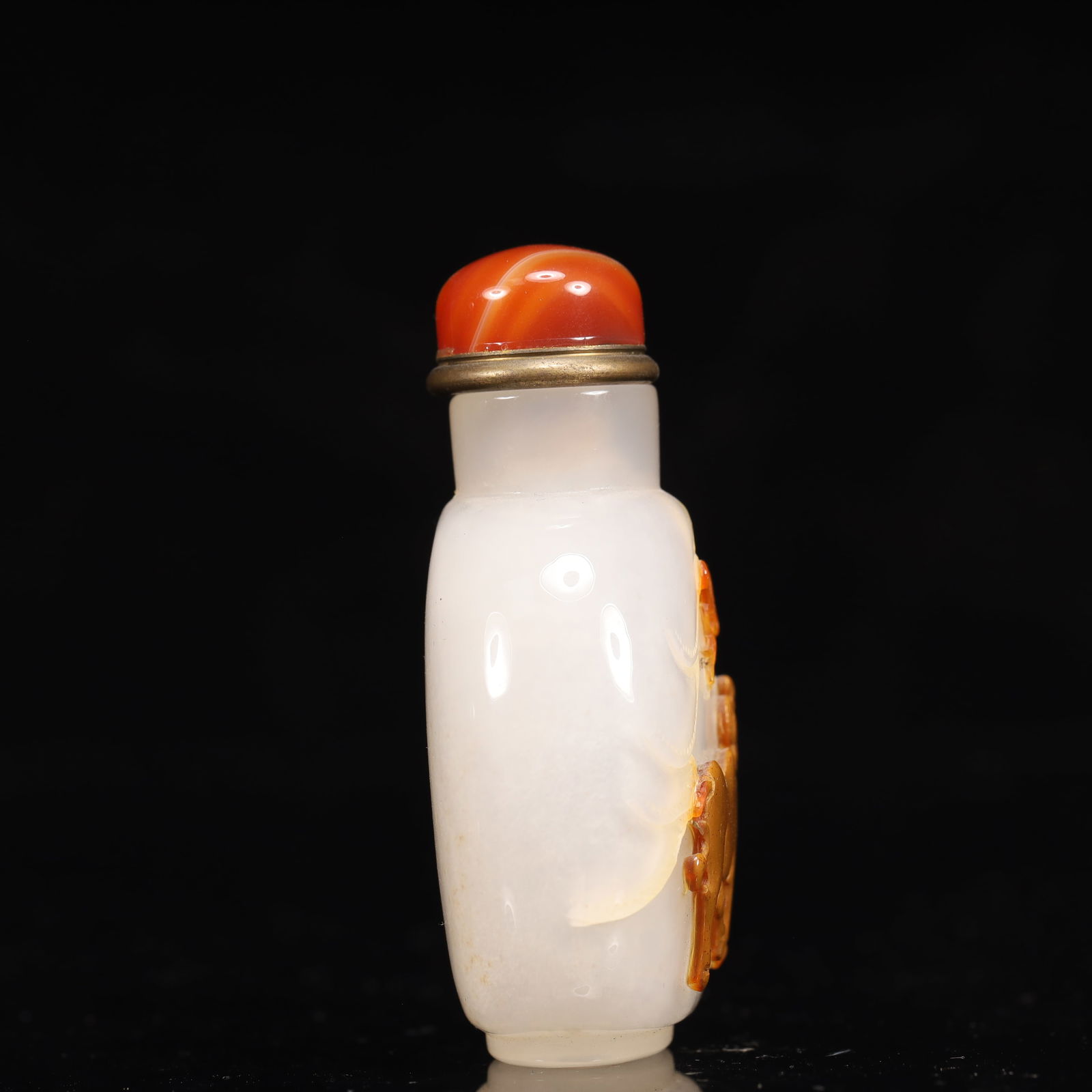 An Exquisite Agate Buffalo Pattern Snuff Bottle - 4