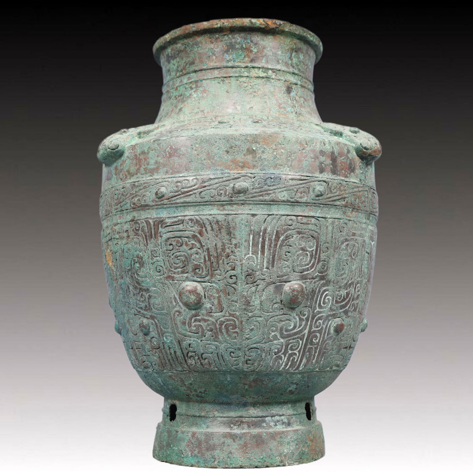 A Rare Bronze Beast-Face Pattern Vase (1 of 11)