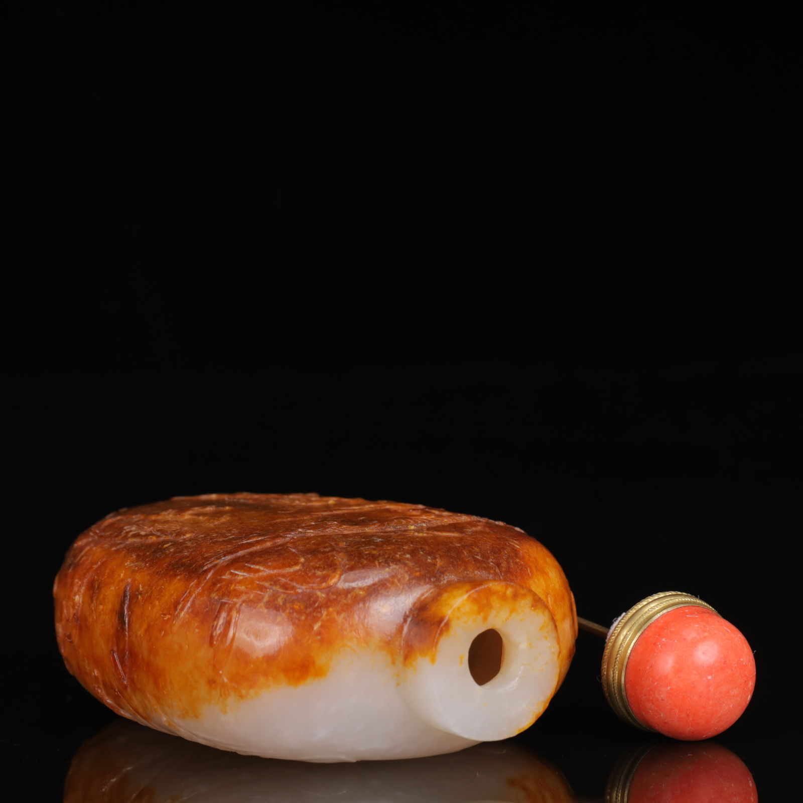 An Exquisite White Jade Figure Pattern Snuff Bottle - 10