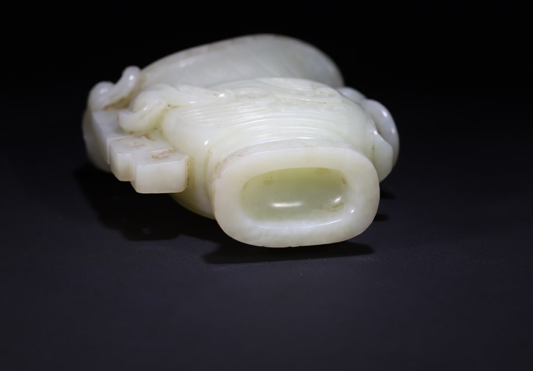 A Fine White Jade Phoenix Pattern Cup - 6