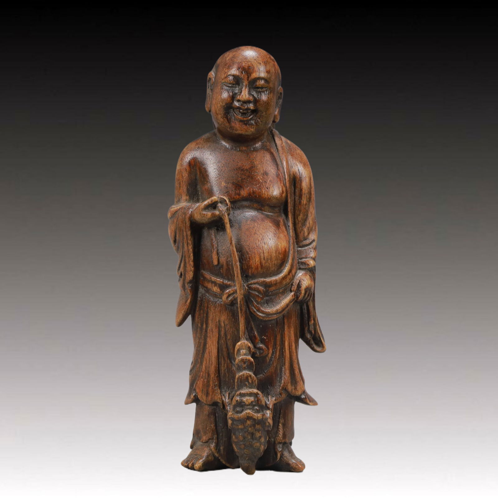 A Rare Eaglewood Figure Ornament: A Rare Eaglewood Figure Ornament,Qing Dynasty,China,Size:2.8inx1.8inx7.9in,Weight:100g 
