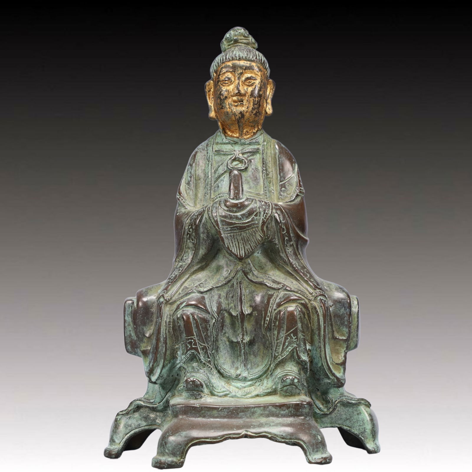 A Solemn Gilt Bronze Buddha Statue (1 of 9)