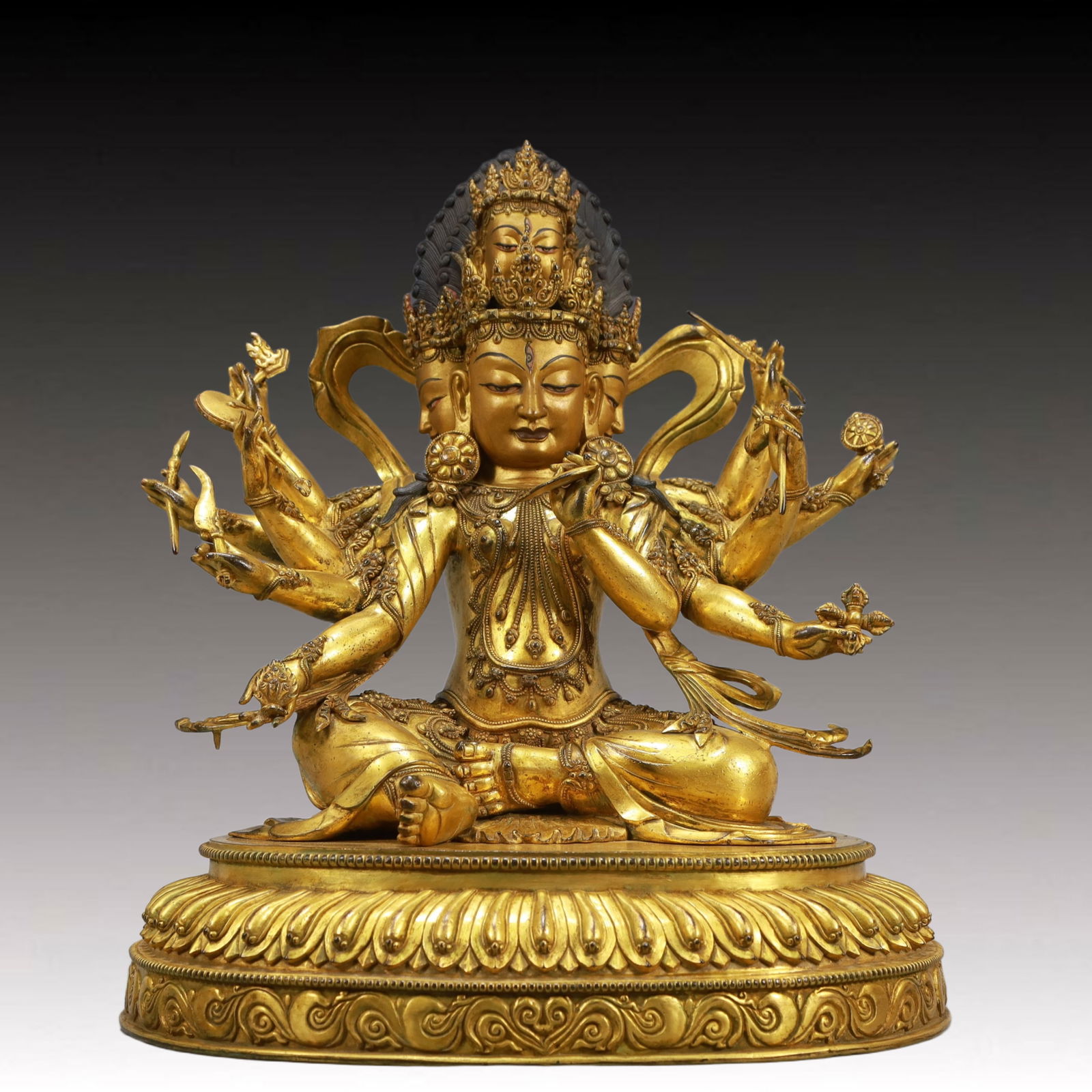 A Solemn Gilt Bronze Statue of Gautama’s Mother (1 of 9)