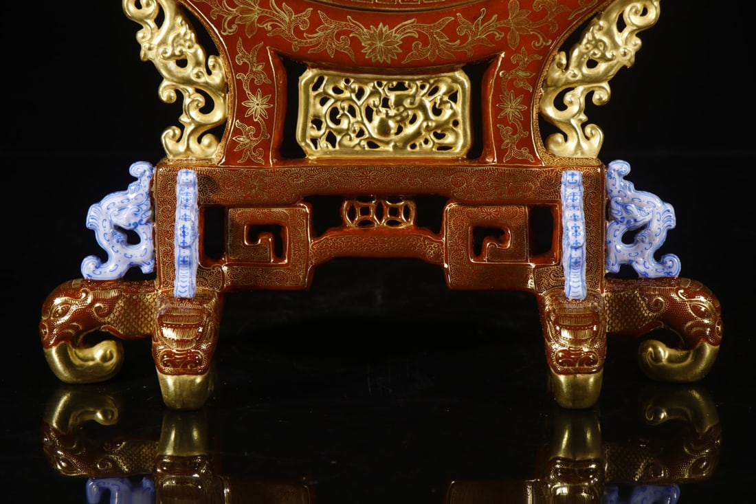 A Huge Enamel Landscape Pattern Screen,with poem - 6