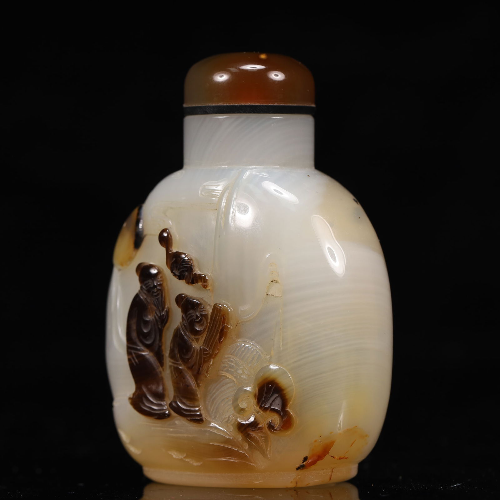 An Exquisite Agate Figure Pattern Snuff Bottle - 2