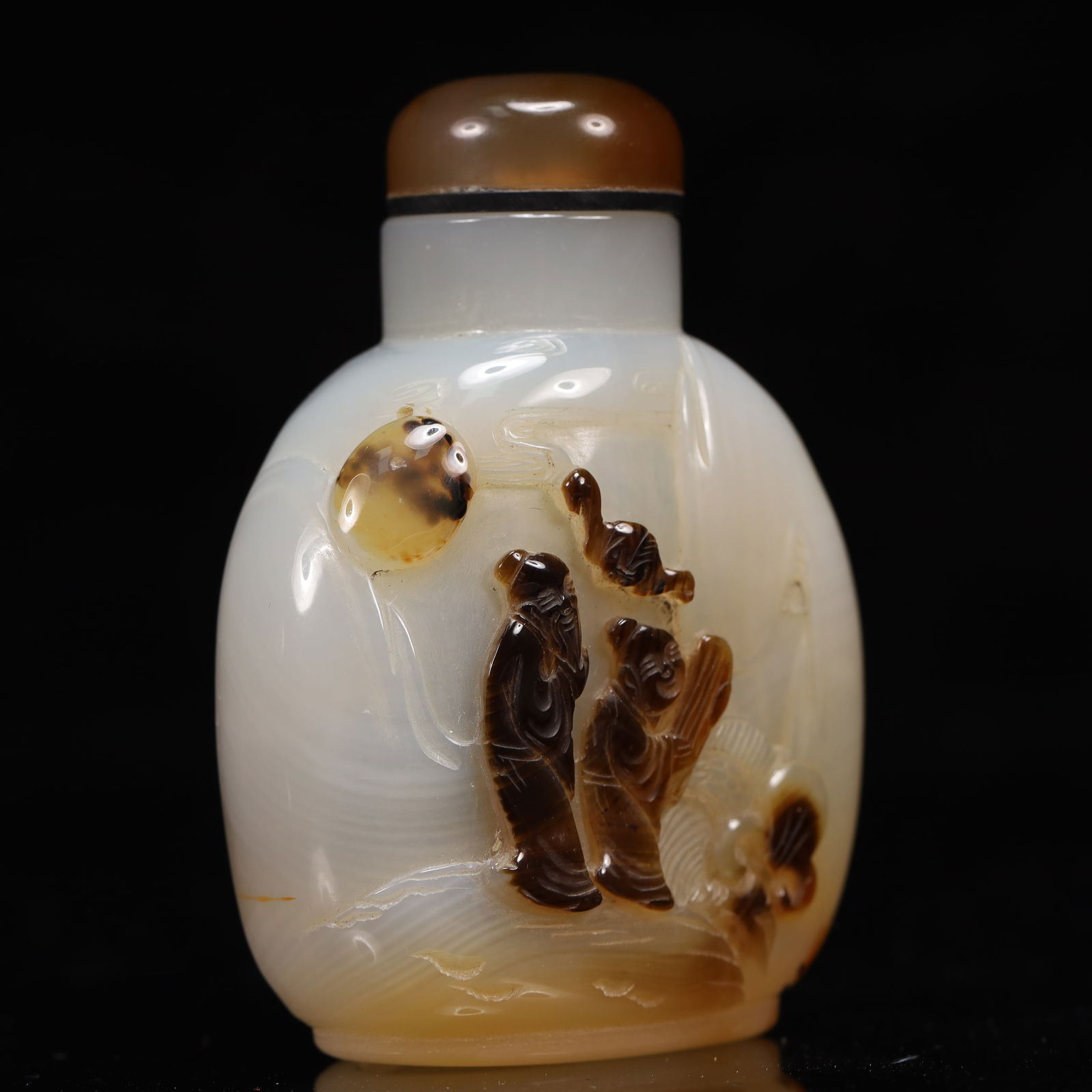 An Exquisite Agate Figure Pattern Snuff Bottle - 3