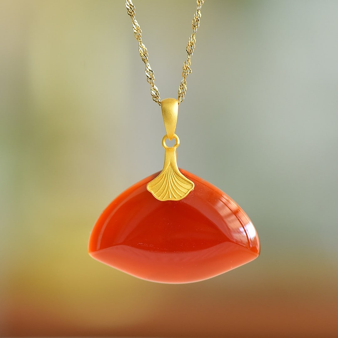 An Exquisite Sterling Silver-Gold Plated Inlaid Agate Pendant: An Exquisite Sterling Silver-Gold Plated Inlaid Agate Pendant,Size:0.8inx1.2in 纯银镀金镶玛瑙吊坠