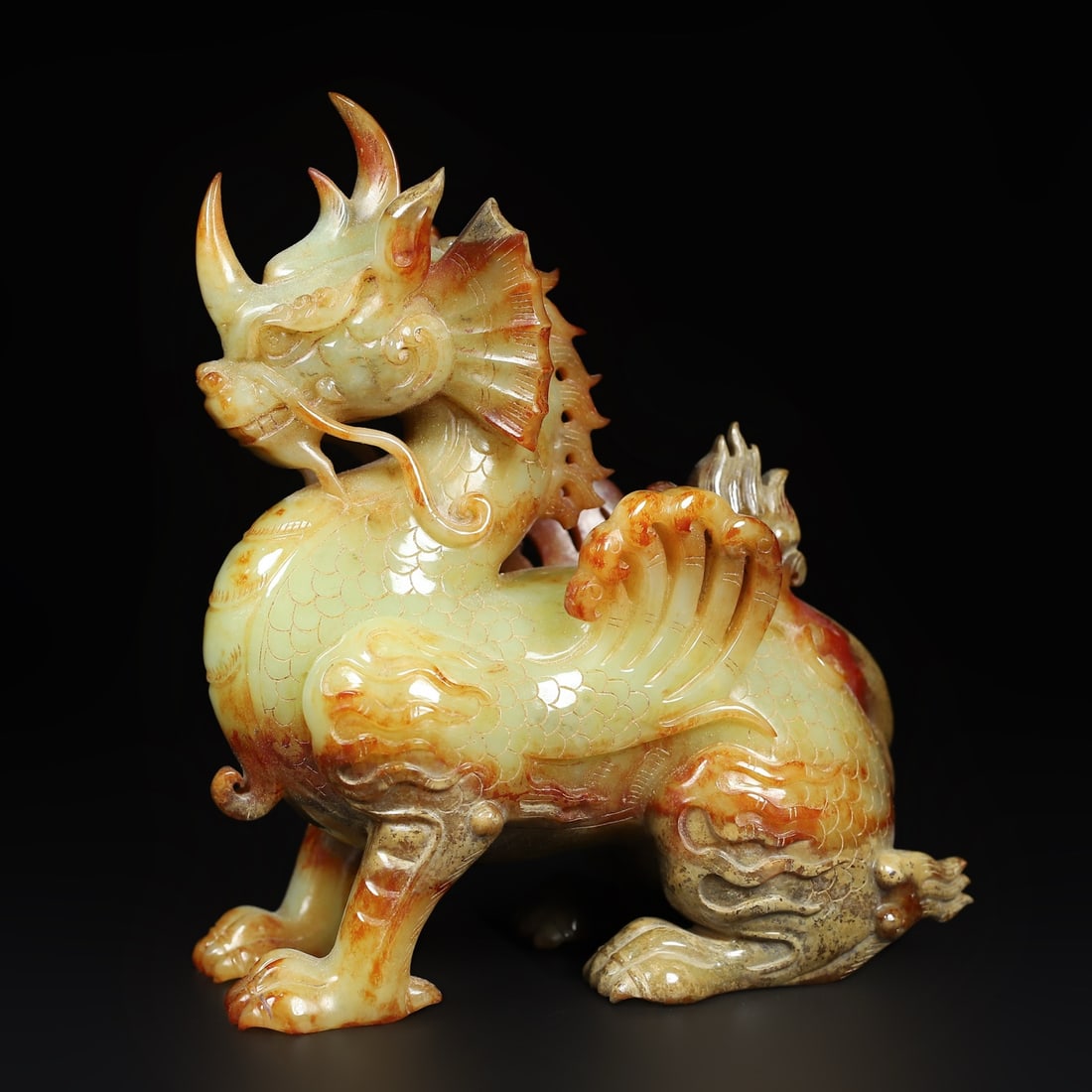 A Exquisite Hotan Jade Auspicious Beast Ornament (1 of 9)