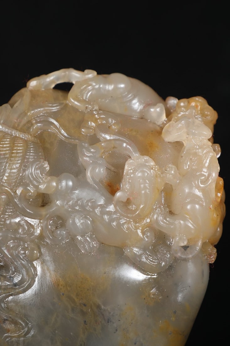 A Exquisite Shoushan Stone Dragon Pattern Ornament - 5