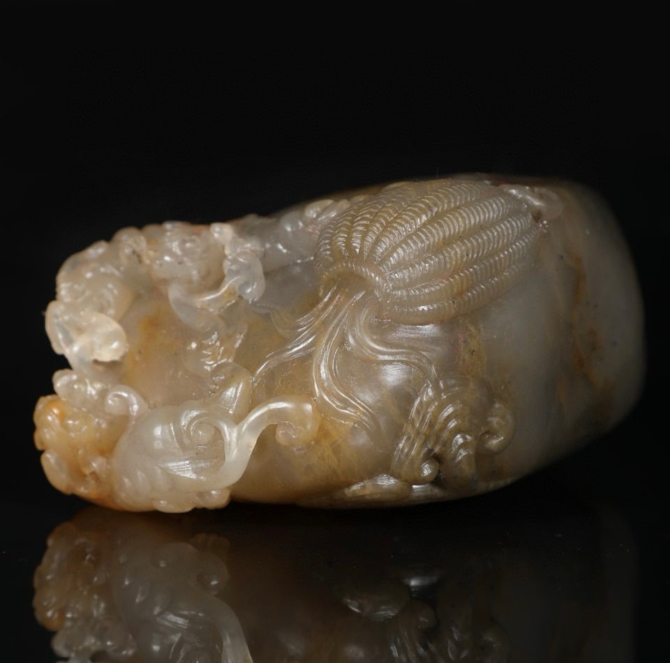 A Exquisite Shoushan Stone Dragon Pattern Ornament - 8