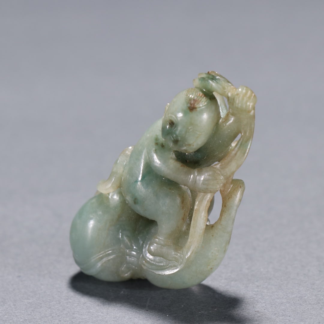 A Exquisite Jadeite Figures Ornament - 3