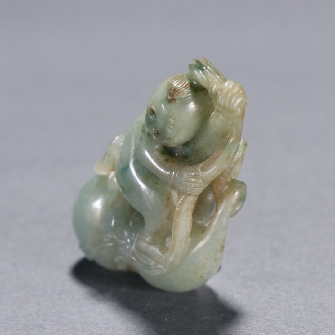 A Exquisite Jadeite Figures Ornament - 4