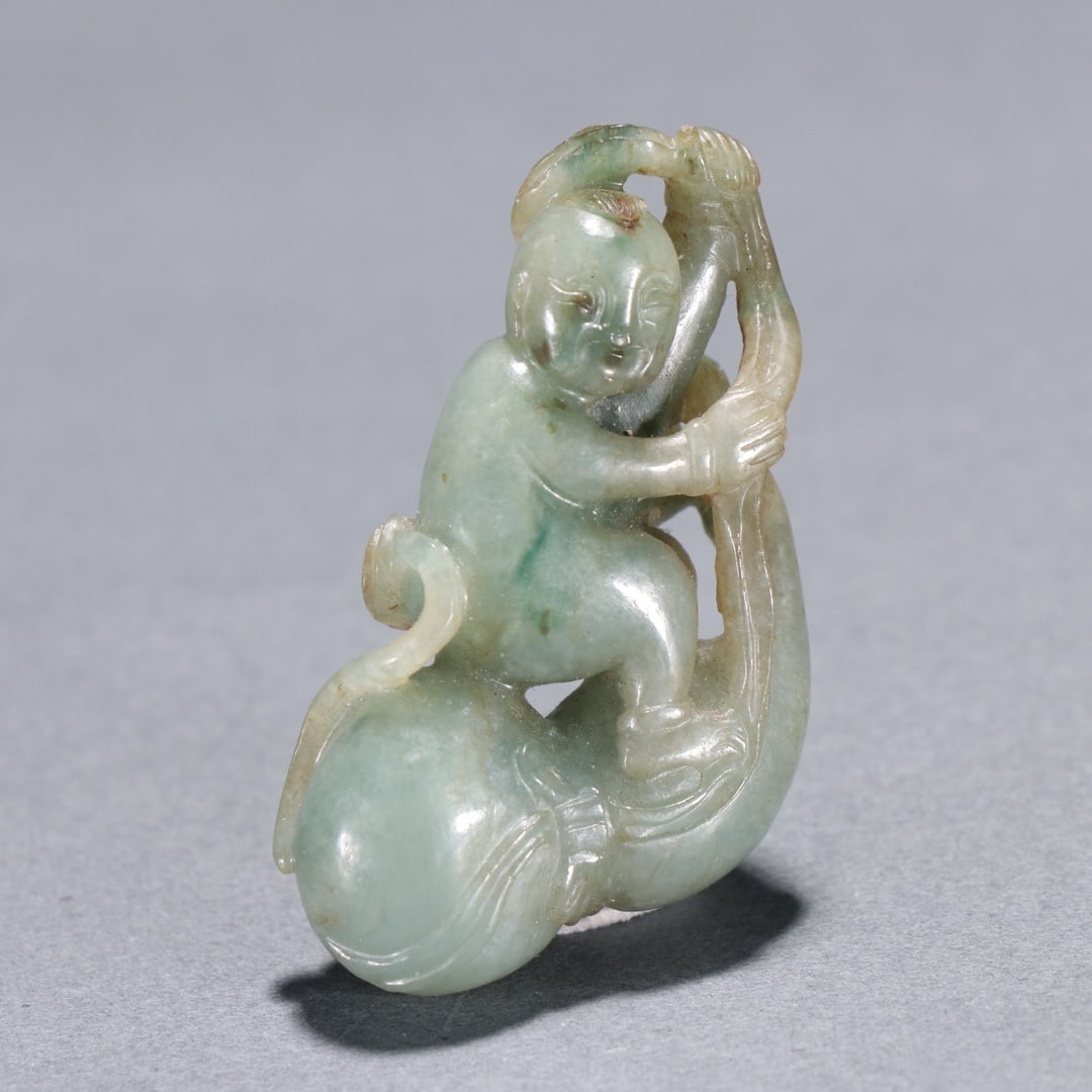 A Exquisite Jadeite Figures Ornament - 8