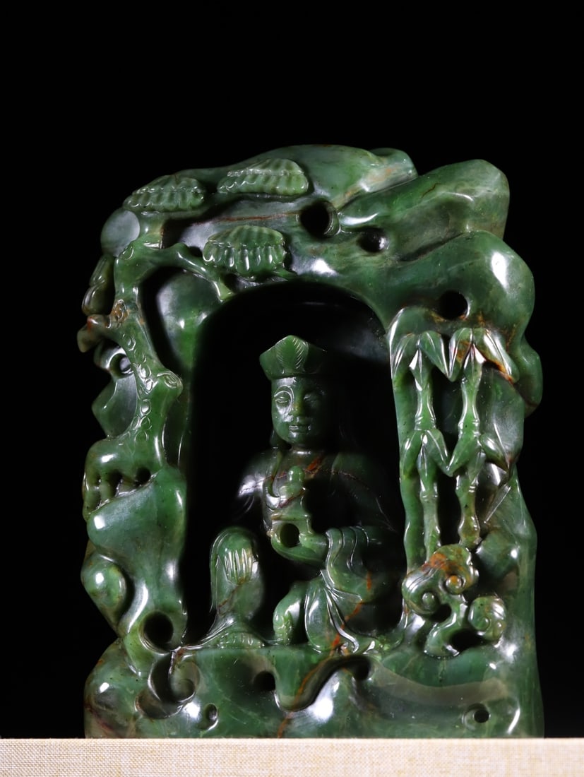 A Exquisite Hotan Jasper SakyamuniNiche - 2