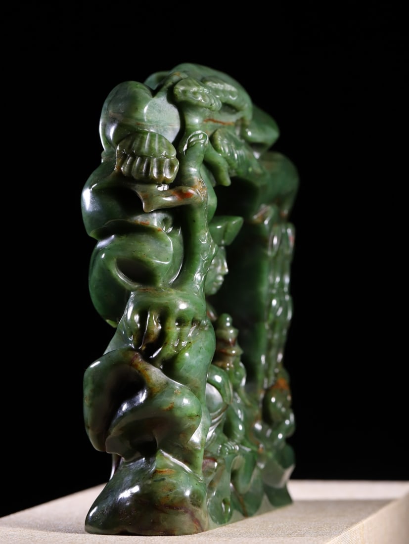 A Exquisite Hotan Jasper SakyamuniNiche - 5
