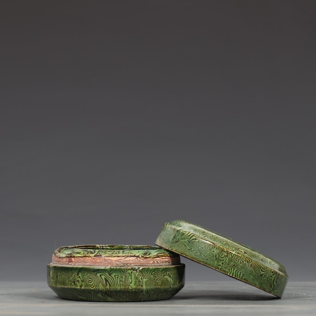 A Exquisite Green Glazed Box - 4