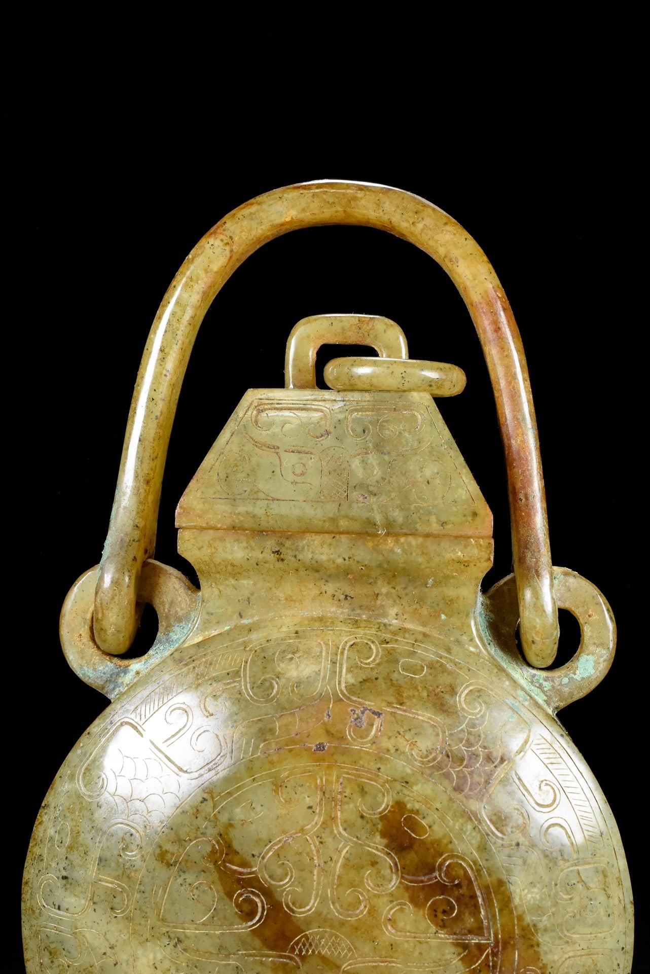 A Exquisite Hetian Jade Beast-Face Pattern Vase - 2