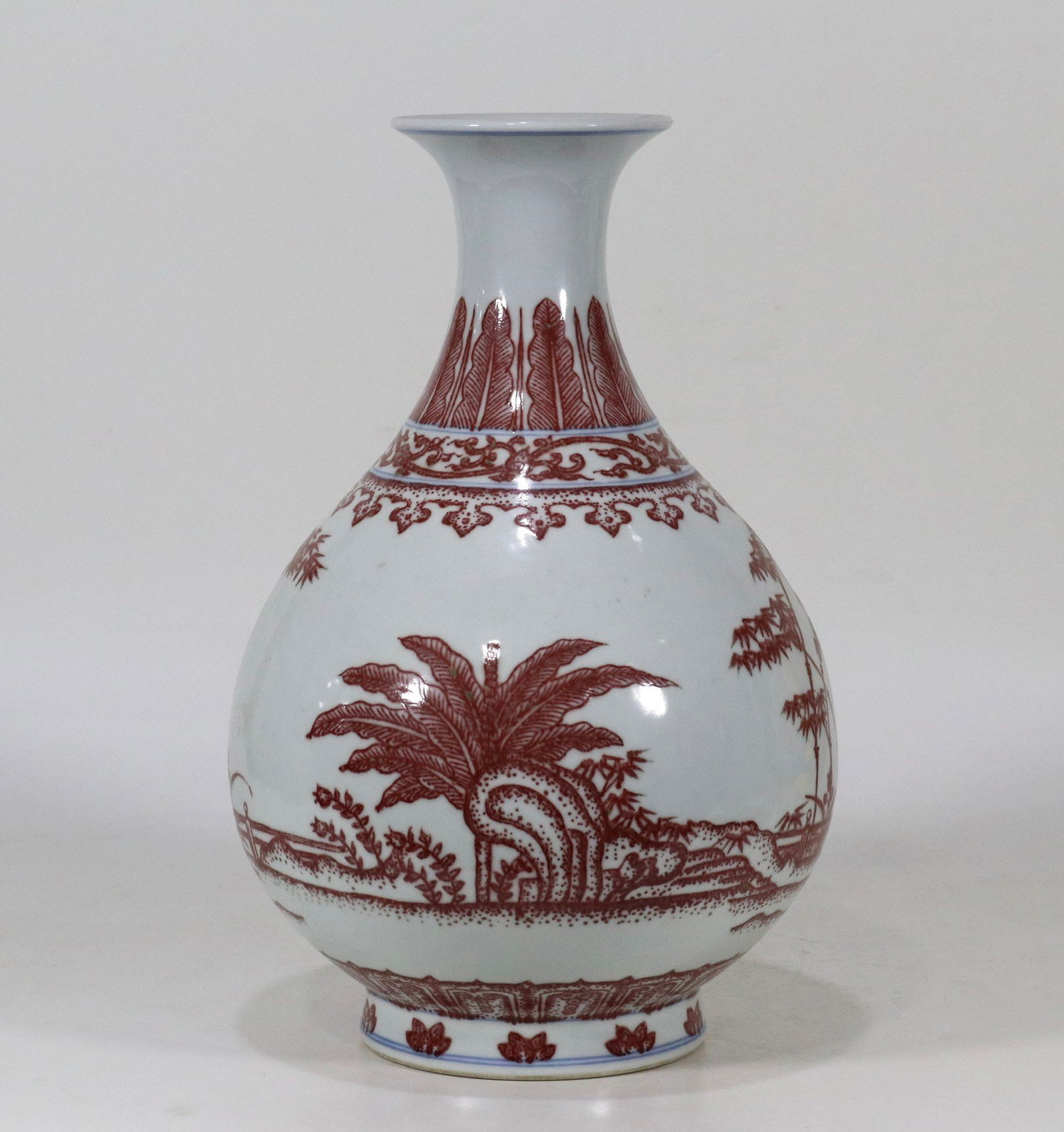 A Exquisite Underglaze-Red Flower Pattern Vase - 3