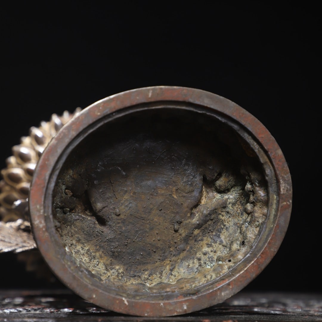 A Exquisite Gilded Bronze Bird Candlestick - 8