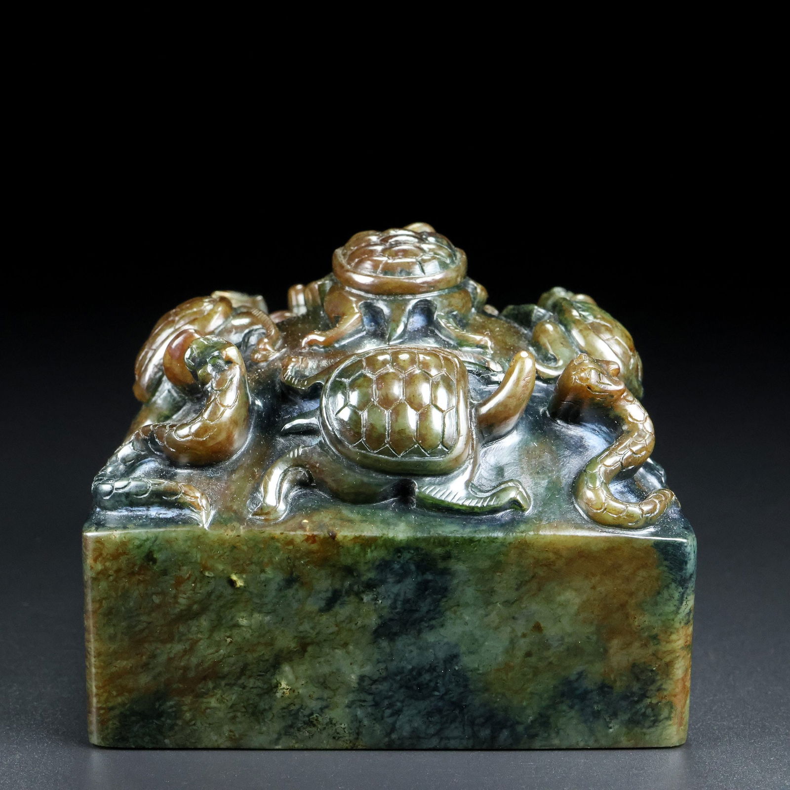 A Exquisite Hotan Jade Dragon Seal - 4