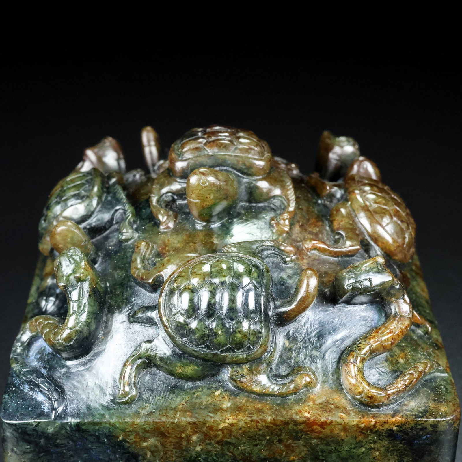 A Exquisite Hotan Jade Dragon Seal - 7