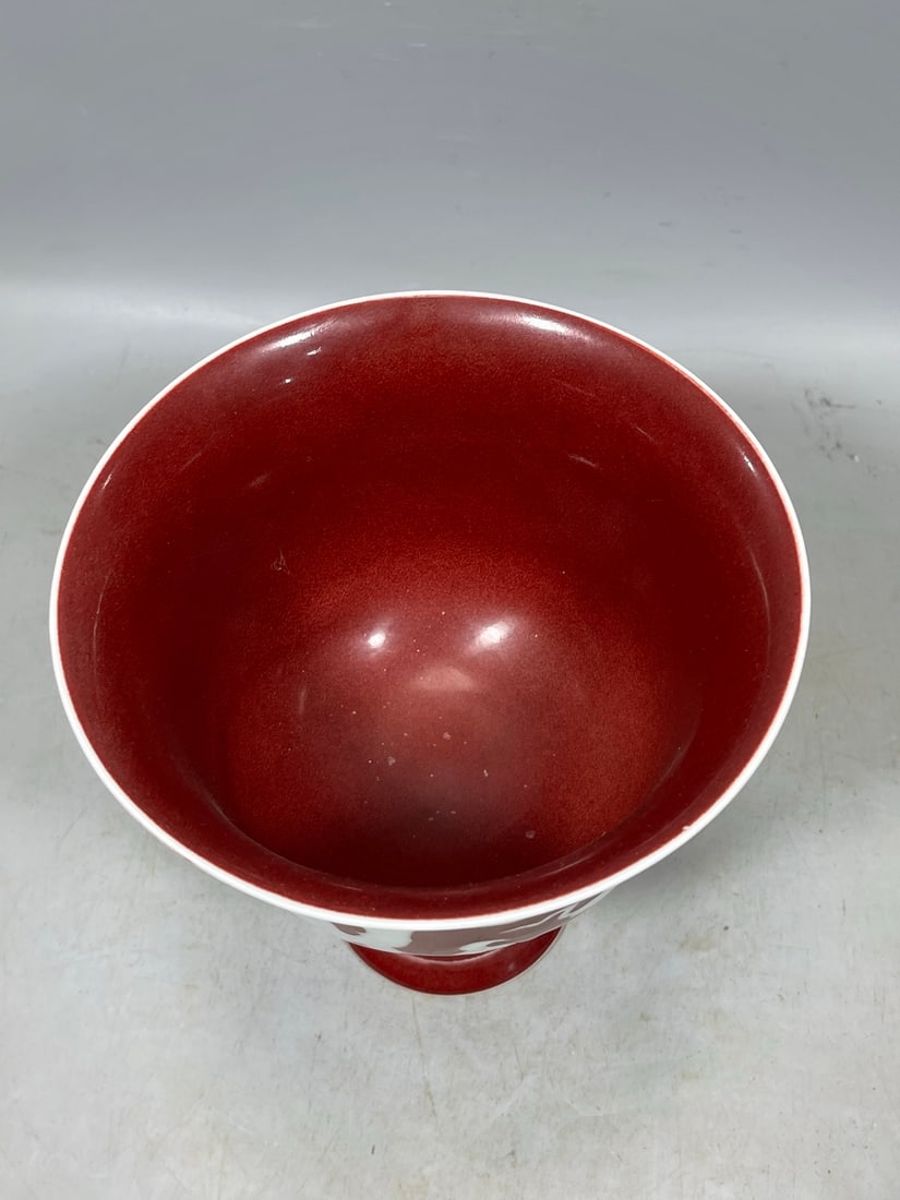 Underglaze-Red Dragon Pattern Cup - 4
