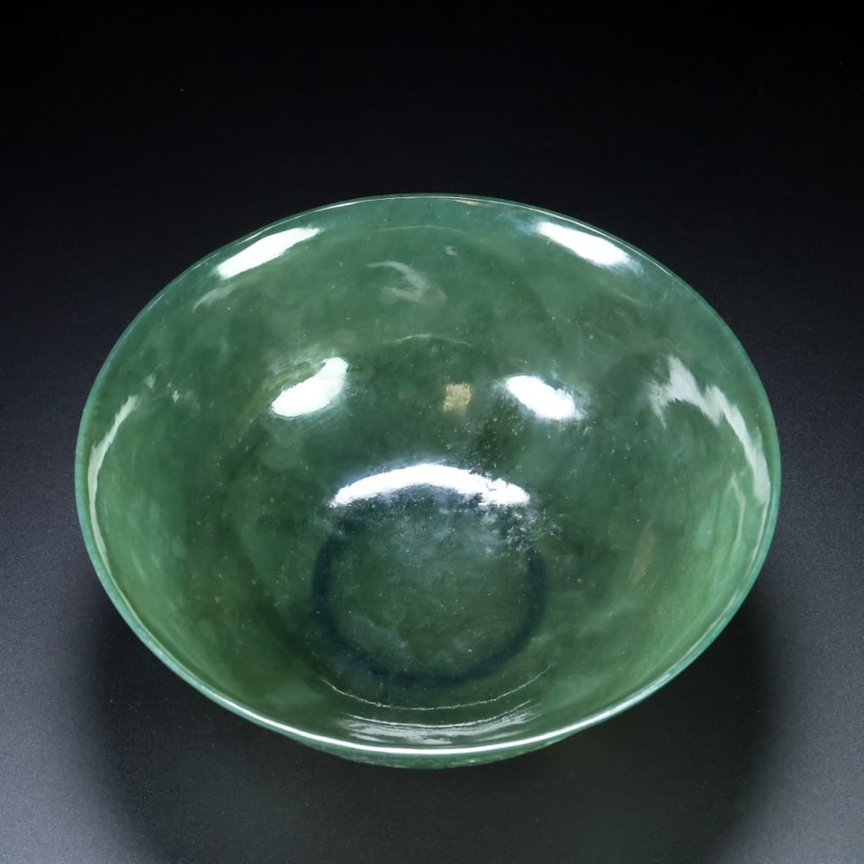 A Exquisite Hetian Jade Dragon Pattern Bowl - 6