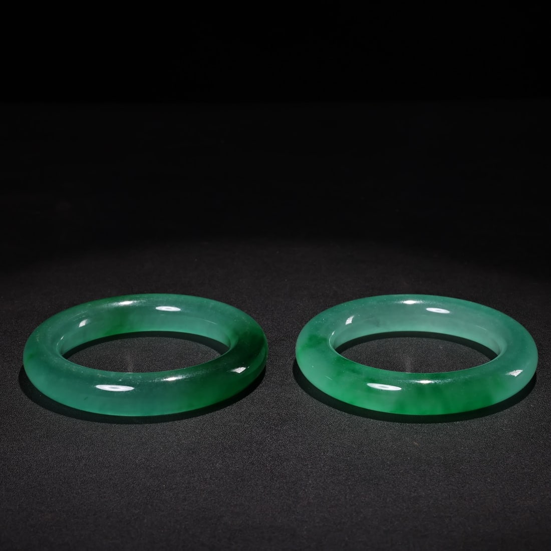A pair of Exquisite Jadeite Bracelets (1 of 6)