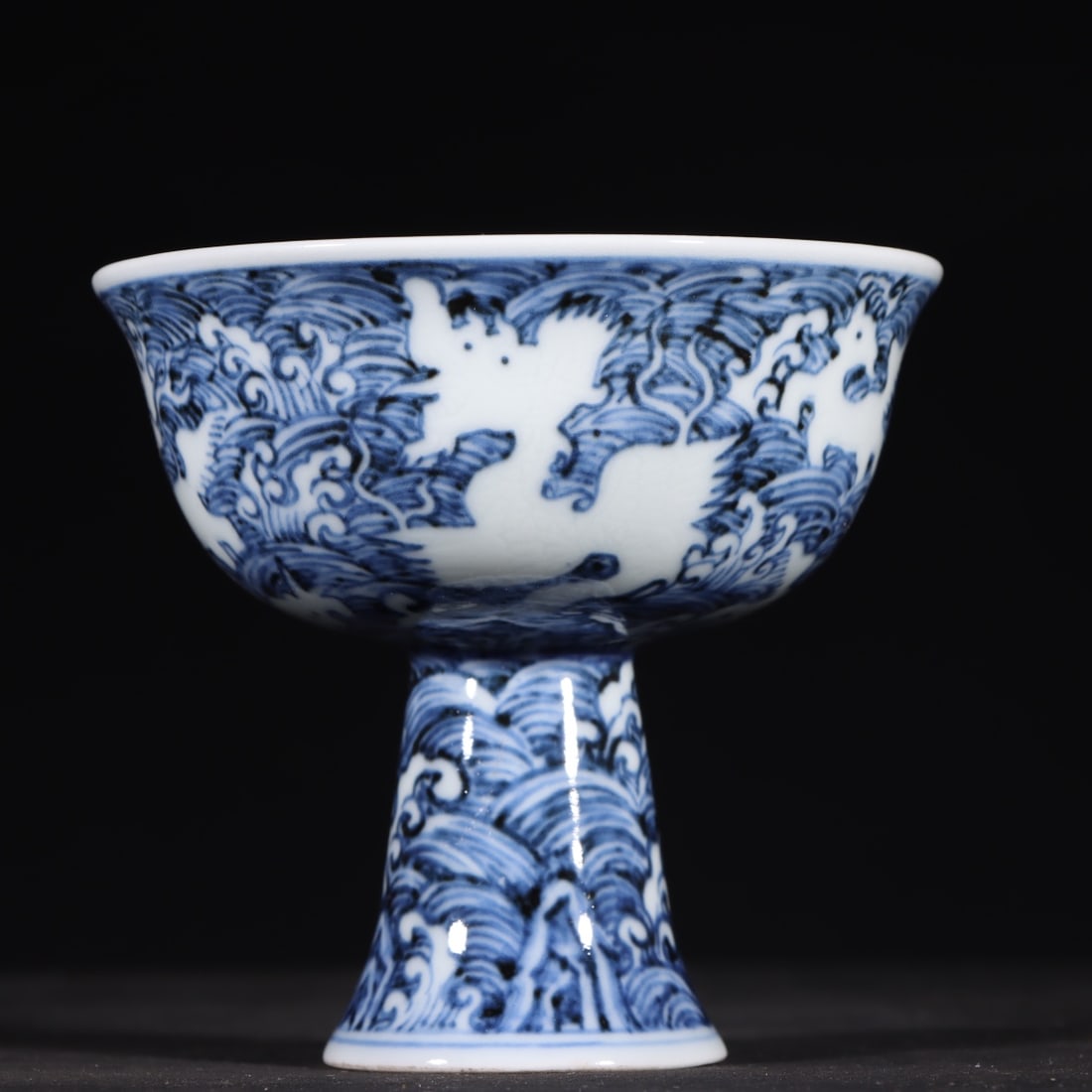 A Exquisite Blue and White Auspicious Beast Pattern Cup - 6