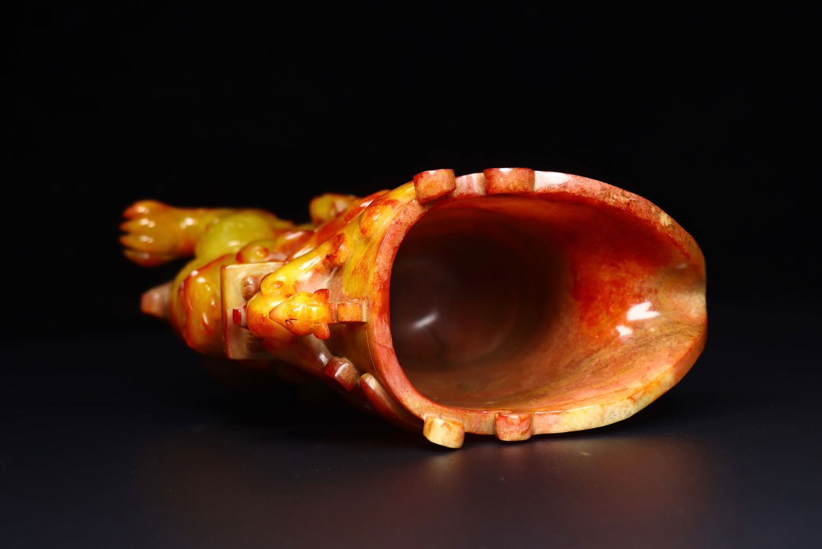 A Exquisite Hotan Jade Dragon Cup - 8