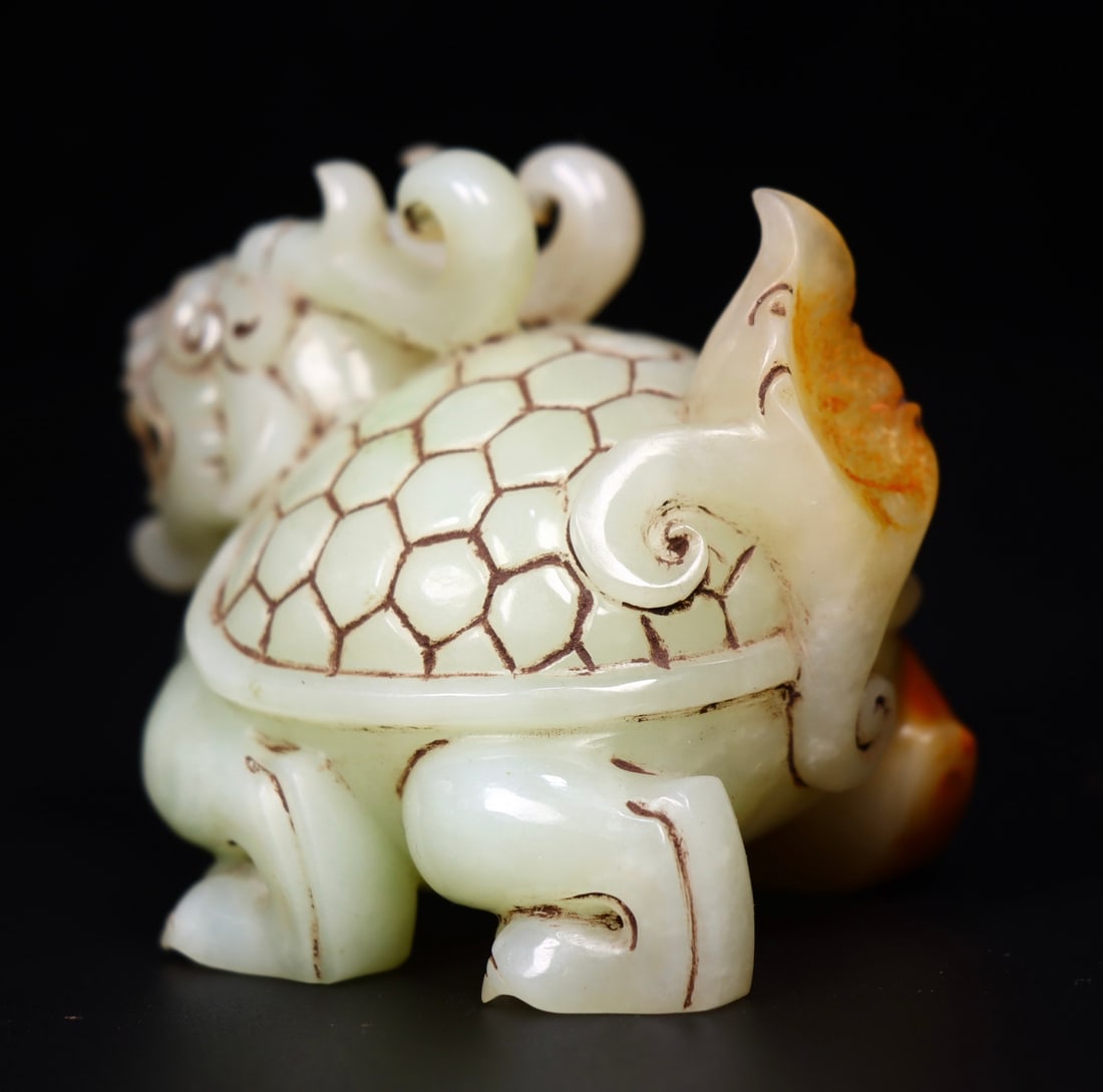 A Exquisite Hotan Jade tortoise Ornament - 3