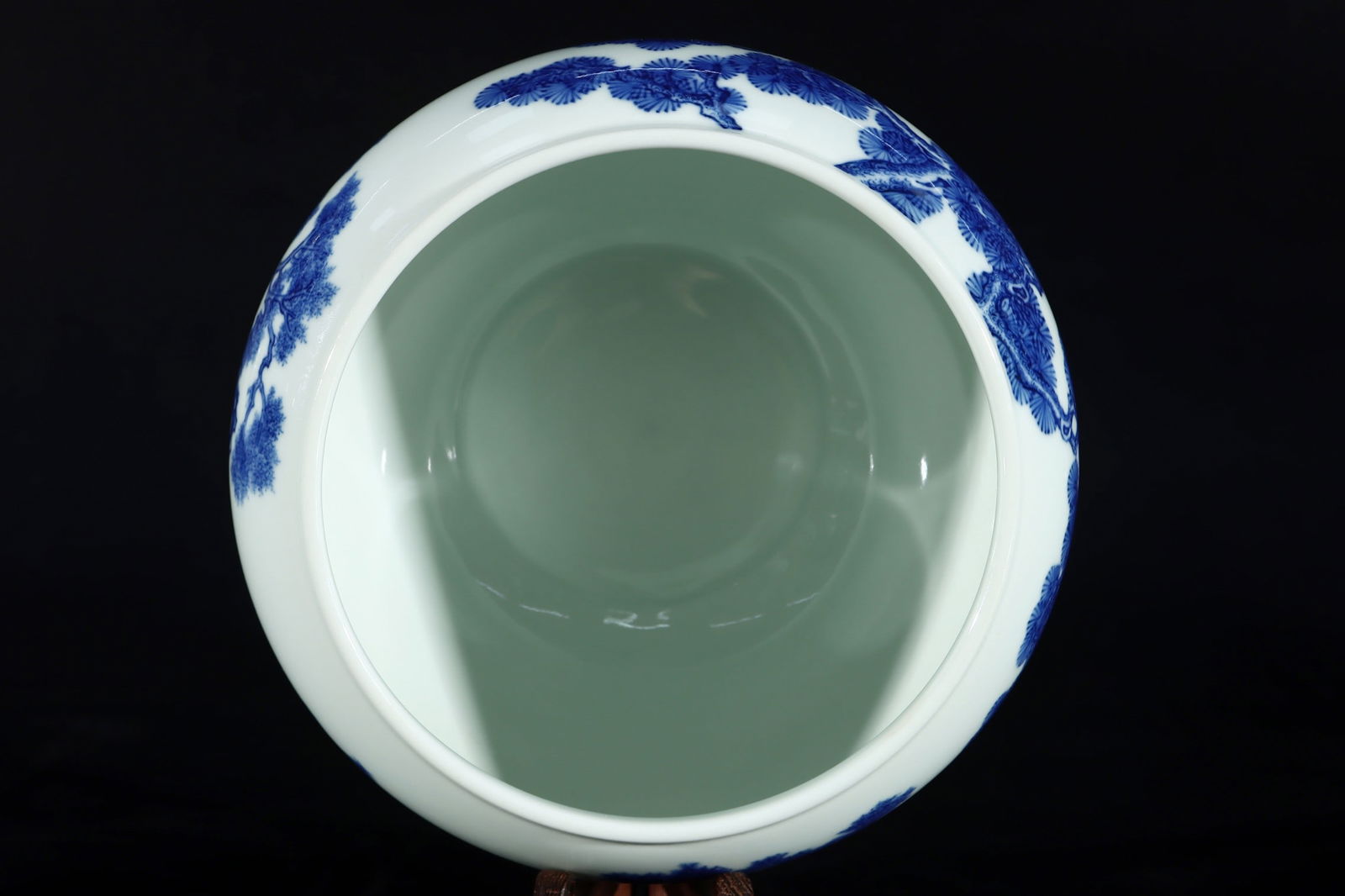 A Exquisite Blue and White Pine and Deer Pattern Brush Washer - 6