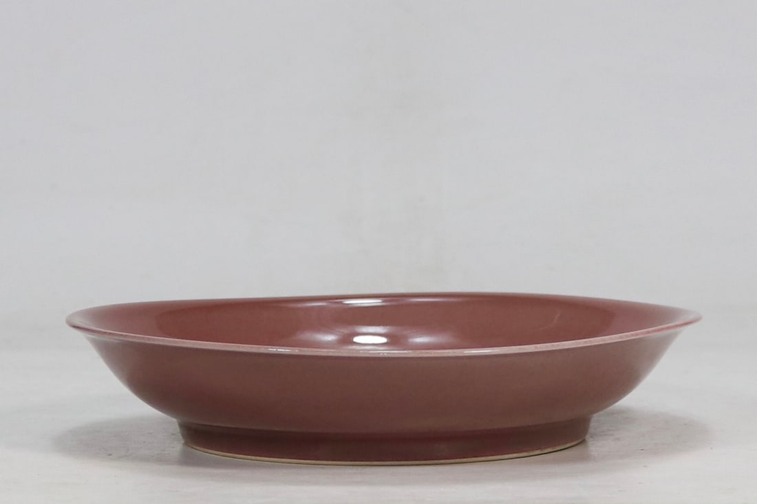 A Exquisite PeachBloom-Glazed Plate - 6